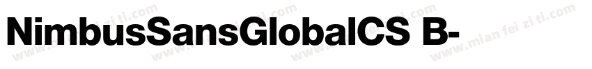NimbusSansGlobalCS B字体转换